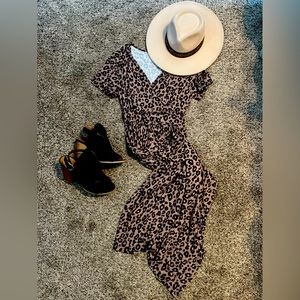 Cheetah Maxi Dress - Size Medium (Stretchy and Flattering)